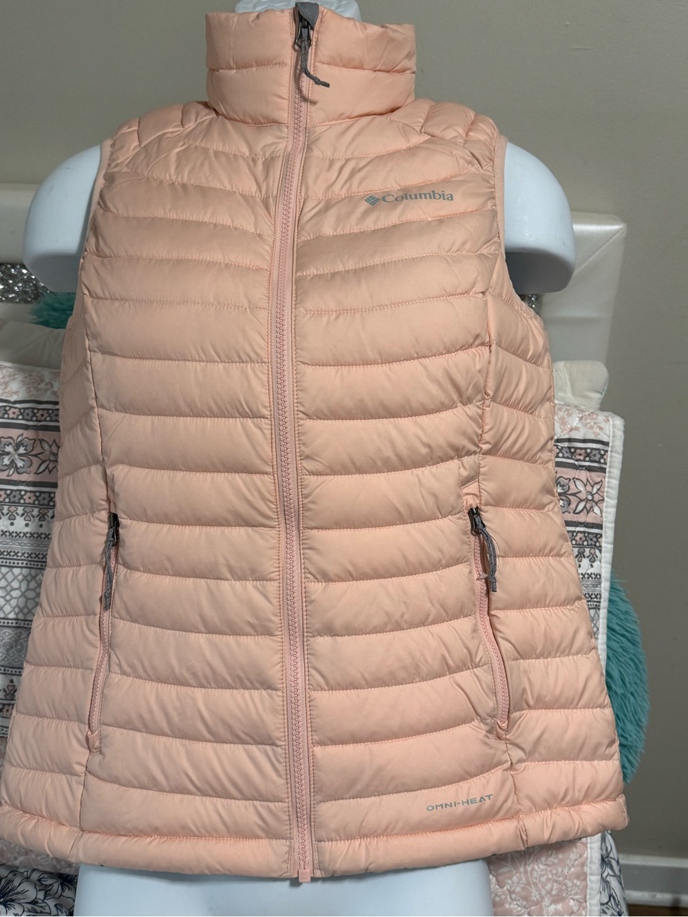 Columbia Peach Quilted Packable Puffer Vest - Picture 1 of 8